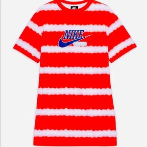 Women's Nike Tie-Dye Striped Logo T-Shirt Dress